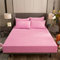 Hiseng Flanell Spannbettlaken, Weiches Einfarbig Spannbetttuch Leintuch, bis 25 cm Matratzenhöhe, Elastisches Matratzenschoner für Boxspringbett & Wasserbett (120x200cm,Rosa)