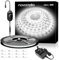 NOVOSTELLA White LED Strip Lights, 12m 6000K Dimmable LED Light Strip for Bedroom, 672 LEDs, 24V Bright Daylight White Flexible Tape Lights, Under Cabinet Rope Lighting for Kitchen Vantiy Mirror
