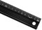 Kozelo Erhöhter Griff Metalllineal - [80cm] Aluminiumlegierung Präzise Messung Gerades Schneidelineal Schwarz für Büro Messen Zeichnen, 1mm Präzision