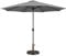 Yaheetech 3m Garden Parasol Umbrella Patio Table Umbrella Outdoor Tilting Crank & Handle Parasol with 14kg Resin Base Stand Grey
