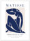 ARTINSPIRIO Plakat von Matisse,Blau,Henri Matisse Kunstdruck (Holzrahmen Weiß, 50x70 cm)