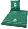 SV Werder Bremen GOTS Bettwäsche Übergröße grün (Raute, 155x220 (Decke) + 80x80cm (Kissen))