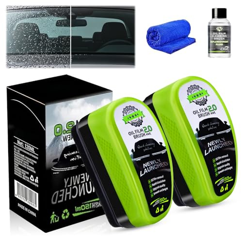 Automotive Oil Film Cleaning Brush, Clear Vision Car Glass Cleaner, Car Windscreen Cleaner, Car Window Cleaner, Windscreen Cleaner Glass Oil Film Remover for Glass Board Windshield Remove Stain