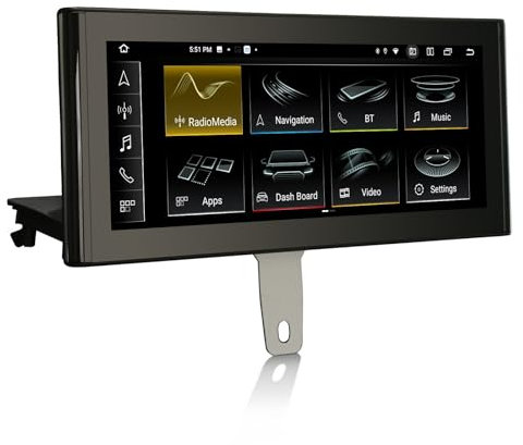 4GB+64GB Qualcomm 8-Core Android 14 DAB+ Car Stereo for Audi Q3 2013-2016 GPS Radio Satnav Support Wireless Carplay Android AUTO WiFi 4G USB Bluetooth 5.1 DSP 10.25 Inch IPS Touchscreen OEM MMI System