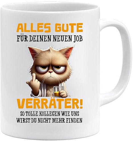 Tasse Kollegin | Alles Gute Für Neuen Job Tasse | Lustige Tassen | Abschiedsgeschenk Kollegen | Geschenk zum Abschied - Jobwechsel Abschiesgeschenk für Kollegen (Weiß)