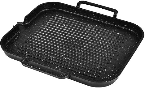 PAMINGONO Placa Para Parrilla Sin Humo Sartén Grill De Inducción Bandeja Antiadherente Multifuncional