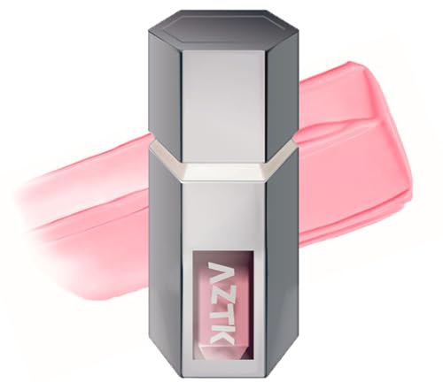 AZTK Liquid Blush, AZTK Jello Color Liquid Blush, AZTK Blush Lotion, Liquid Blush with Sponge Head, Soft Liquid Blush for Cheeks, Silky Cream Blush, Matte Nude Pink Orange Makeup Blusher Cream(#01)