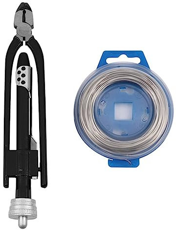 reamhome 1 Set Luftfahrt-Draht-Verriegelungszange, 7,5 m, Sicherungsdraht, Drehzangen-Set