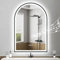 STARLEAD 900x600 mm Arch Bathroom-Mirror-with-LED-Lights and Bluetooth, LED-Bathroom-Mirror with 3 Colours Dimmable, Defogging, IP44, HD Tempered Glass, Black Paint, Not Metal Frame