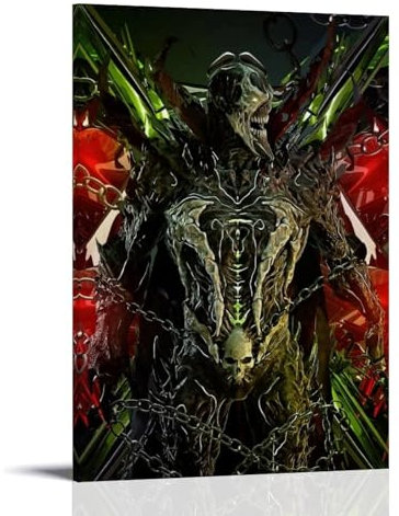 LNXEJAKT Spawn Fighter Poster Dekorative Malerei Leinwand Wandkunst Wohnzimmer Poster Schlafzimmer Malerei,Wandkunst Bilddruck Moderne Familienzimmer Dekor 24x36inch(60x90cm)