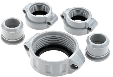 Ersatz Kupplung Schraubmutter Verbinder und Nippel für A-Kupplungspumpe und B/C Wasserleitung, kompatibel mit Cole-man, Lay-Z-Spa, inklusive 1A Mutter, 2B Mutternverbinder, 1A 2B/C Dichtungen