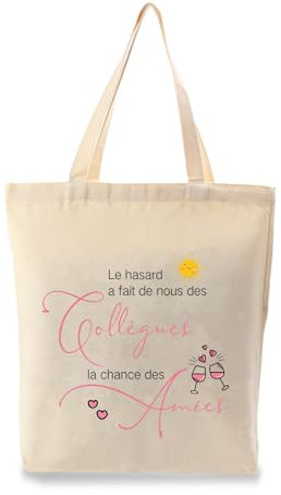 Cadeau Collegue,Cadeau Collegue de Travail Femme,Cadeau Départ Collègue,Cadeau Depart Collegue de Travail,Sac en Toile,Cadeau Bureau Collegue,Idee Cadeau Noel Anniversaire Collegue de Travail