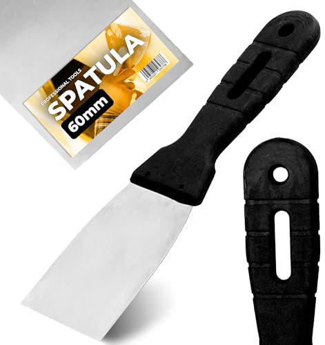 Spatule Universelle 60 mm Couteau de Peintre Lisseuse de Surface Raclette de Façade Spatule Bricolage Enduire de Maçon Plâtrier Outil de Finition Murale