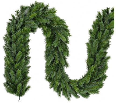 SALCAR Künstliche Weihnachtsgirlande 3 m, dicht und naturgetreu PE, Grün | Dichte, naturgetreue Tannengirlande für Tür, Kamin, Treppe und Fenster – klassisch grün und individuell dekorierbar.