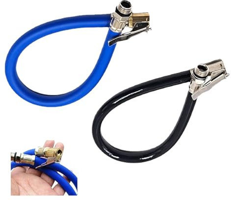 2 Stück Reifenfüllschlauch,Druckluft Reifenfüller Schlauch Autoventil Adapter Auto Ersatzschlauch für Luftpumpe,Fahrrad Ventil Gummischlauch Reifenventil Verlängerung Reifen Anschluss Schnellkupplung