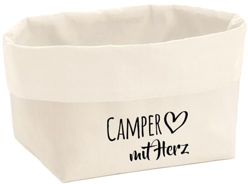 Huuraa Utensilo Camper mit Herz Geschenk 8 Liter Large Canvas Baumwolle Camper Dekoration