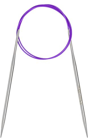 Coopay Rundstricknadeln 3,5mm, Stricknadeln Rundstricknadel 80cm aus Edelstahl mit Flexiblem Kabel, feste Metall-Rundstricknadel für Dicke & Feine Wolle Stricken Socken, Pullover, Handschuhe, Schal