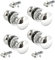 Polished Chrome Victorian Style Round Door Knob Set – 4 Pairs with Tubular Latch, Sprung Internal & External Door Knobs for Mortice Locks – 56mm Rose, 52mm Knob