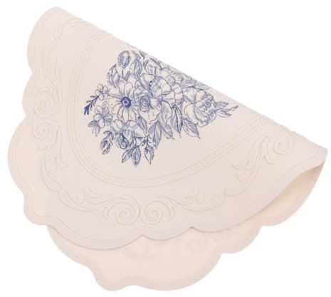 LIFKOME Vintage Silicone Placemat Heat Insulation Non-Slip Design for Dining Table Decorative Table Mat Retro Style for Kitchen Use