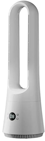 JDKJAG Vortex Air Bladeless Tower Fan, Quiet Cooling Fan with Remote, 90° Oscillating, 3-Speed Settings, 7-Hour Timer, Ideal for Bedroom, Living Room - Energy-Efficient & Space-Saving (A(24 Inch))