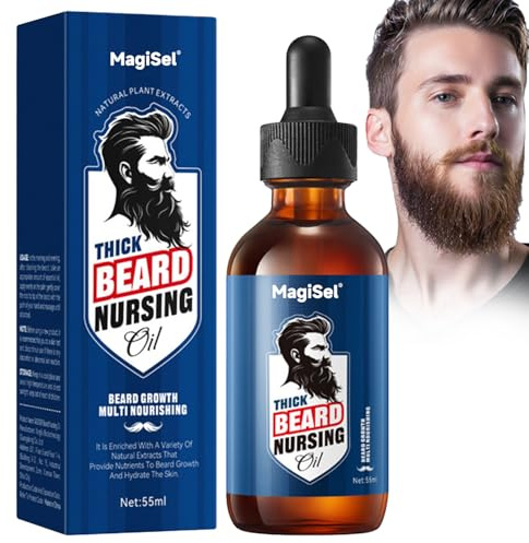 Premium Bartöl für Männer, Bartpflegeöl 55ml, Pflegt, nährt & glättet trockene Barthaare, Bartpflegeprogramm Zubehör, Ideal für trockene & splissige Haare