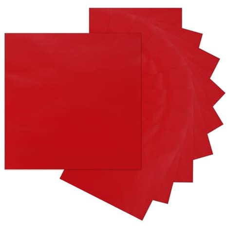 QUARKZMAN 10Stk Selbstklebende Vinylfolien Bündel 30 5cm x 30 5cm Selbstklebende Vinyl Matt Metallic Aufkleber Für Schneidemaschinen Partydekoration Autoaufkleber Dunkelrot