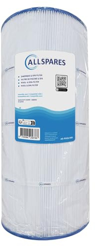 AllSpares Whirlpool Filter, Poolfilter, Spa Filterkartusche Ersatz für Waterair CW100 | FCW100 | 008553 | 8,92 qm | 250 x 530mm | Griff | Öffnung 150mm