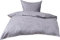 Mako Satin Damast Paisley Bettwäsche Garnitur Davos 140x200 + 70x90 weiß - grau