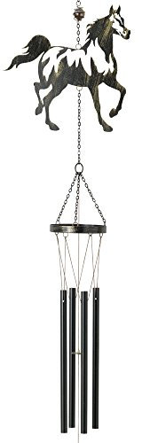 Bits and Pieces - 92 cm Pferde-Windspiel mit Glocke – hängende Gartendekoration
