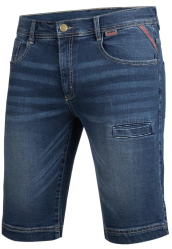 WÜRTH MODYF Arbeitsshorts Jeans Stretch X - professionelle Arbeitshose für Herren - Arbeitsshorts mit Reißverschluss - in den Größen 42-62 in Blau