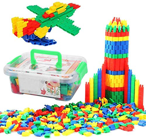 Bauklötze Kinderspiel 280 Stück Steckbausteine für Kinder ab 3 Jahre Steckspiel Junge Spielzeug Mädchen Bausteine Kunststoff Konstruktionsspielzeug DIY Kinderspielzeug für Geburtstag Weihnachten