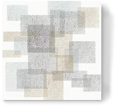 artboxONE Leinwand 30x30 cm Abstrakt Golden and Grey Rectangles von Sasha Lend