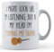 Father Fox - Guitarist, Band Member, I Might Look Like Listening, But Playing My Guitar - Musician Gift Mug, Ceramic, 11fl.oz.