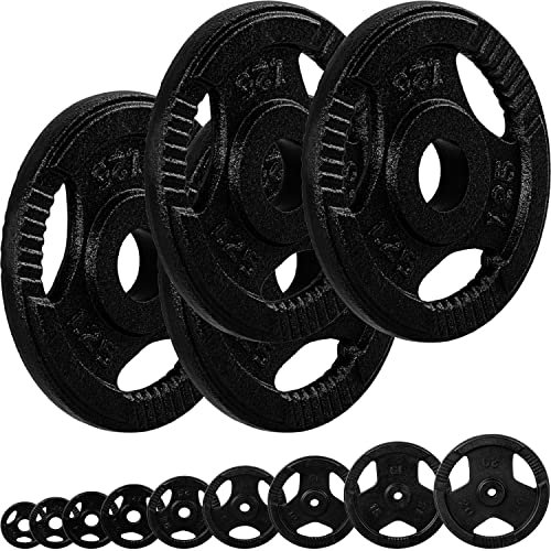 MOVIT® Hantelscheiben Set PRO, Gusseisen Gripper, 30/31 mm Standardnorm, schadstoffgeprüft, 4x 1,25kg