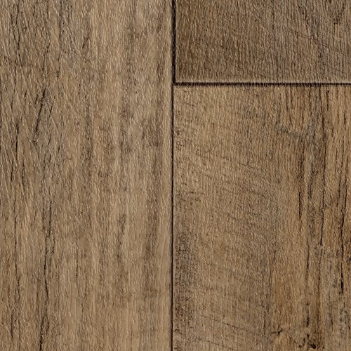 PVC Bodenbelag Meterware Holzoptik rustikal CV Bodenbelag Rollenware in 200 und 400 cm Breite Vinylboden Meterware in Eichenoptik ideal für Wohnzimmer | Variante : 4m x 4,5m