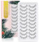 10 paires de faux cils naturels 3D faux cils 100% à la main court doux réutilisable cils pour les yeux bande transparente cils aspect naturel cils par EMEDA (011)