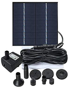 1.5W Pompe De Fontaine De Jardin Solaire Cascades Eau D'énergie Fontaine D'oiseau Solaire Alimentée pour La Décoration De Piscine Extérieure De Jardin