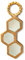 NOOSA-Amsterdam RELIC TRIPLE HONEY COMBS CHARM