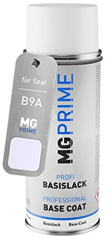 MG PRIME Autolack Spraydose für Seat B9A / B4 Blanco Candy/Candy Weiss Basislack Sprühdose 400ml
