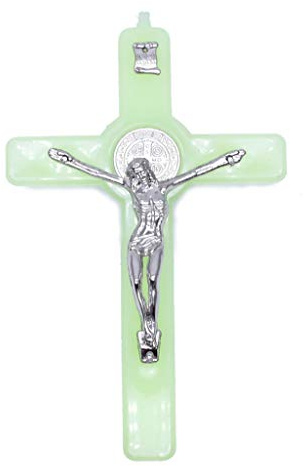 Buwei Christ Jesus Kreuz leuchtende im Dunkeln leuchtende Anhänger Kruzifix Ornamente Charms