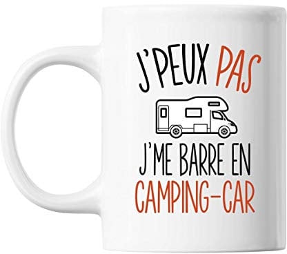Mug Camping car j'peux pas Blanc