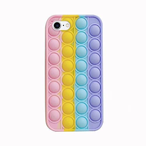 Bubble Phone Case, 3D Soft Stress Relief Fidget Toys Bubble Zappeln Sensory Toy Silikon Stoßfeste Schutzhülle Hülle Kompatibel mit iPhone 7/8, 7Plus/8 Plus, X/XS, XS Max, 11, 11Pro, 11 Pro Max