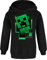 Minecraft Hoodie Boys Kids Gamer Black Creeper Inside Hooded Jumper - black