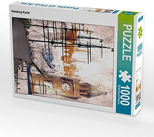 CALVENDO Puzzle Hamburg Kunst 1000 Teile Lege-Größe 48 x 64 cm Foto-Puzzle Bild von Paintpictures Bilderwelten