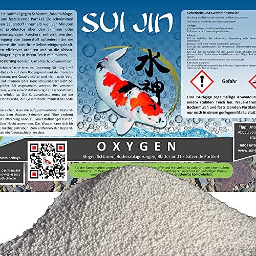 Sui JIN Oxygen O2 Peroxyd Biologie Optimierung mit Sauerstoff Koi Teich Gartenteich Schwimmteich (Oxygen 5 kg)
