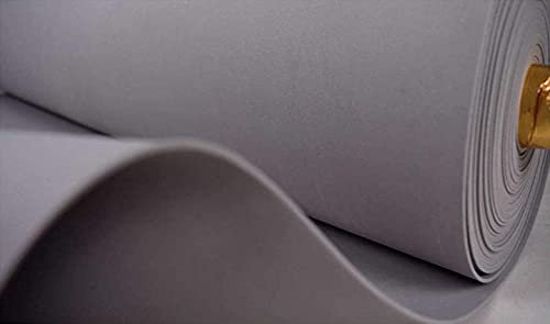 Fabrics-City Eva MOOSGUMMI 2MM 90X40CM Oeko-TEX BASTELSTOFF Stoff Stoffe (Grau-Ohne-Glitzer, 90x40cm)