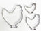 Selecto Bake 3-teiliges Ausstechset mit Bauernhof-Hühnchen-Motiv, Edelstahl, Keksstempel, Sandwich-Ausstecher, Fondant-Kuchenform, Kekspresse