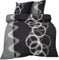 Leonado Vicenti - Winter Thermo Bettwäsche grau Fleece gestreift modern Schlafzimmer Garnitur Set Bezug Decke mit Reissverschluss, 2teilig, 155x220 cm