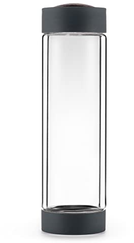 Vitajuwel ViA HEAT | Teeflasche aus doppelwandigem Glas ohne Edelsteinmodul