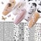 NICENEEDED 8 Sheets Butterfly Moon Star Nail Stickers, Black White Starry Sky Nail Decals, 3D Colorful Self-Adhesive Constellation Flowers Nail Art Stickers for Acrylic Nails Decoration
